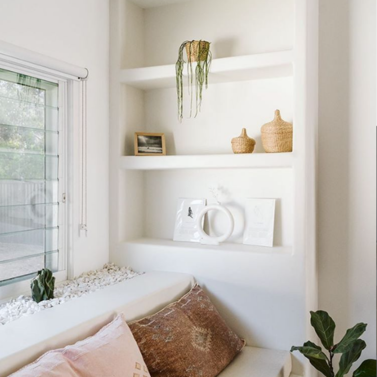 Venetian Plaster Day bed and bookcase